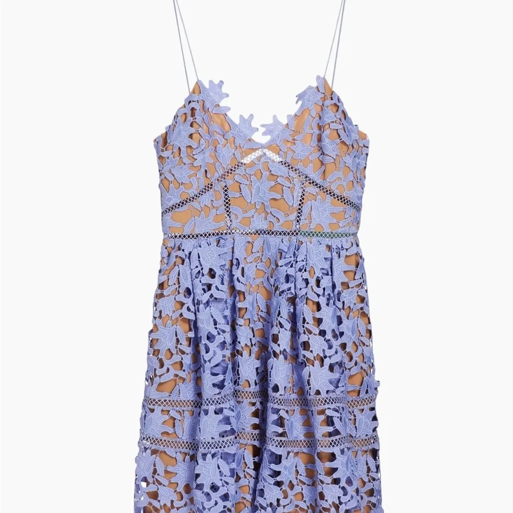 Self-Portrait Purple Embellished Mini Dress for Prom - Picture 1 of 11